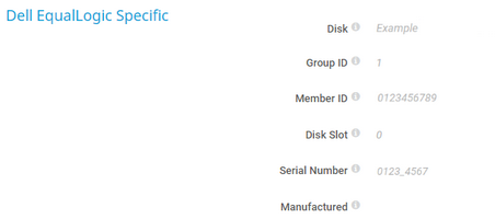 Dell EqualLogic Specific Dell EqualLogic Specific